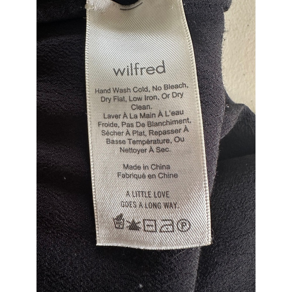Wilfred Aritzia Women Maxi Skirt 2 Black Crepe Flowy Minimalist High Waist Long - Picture 6 of 10